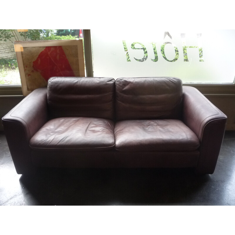 De Sede 2 seater sofa in brown leather - 1970s