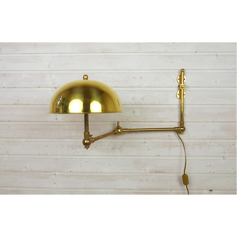Adjustable Brass Sconce, Germany, 1960s