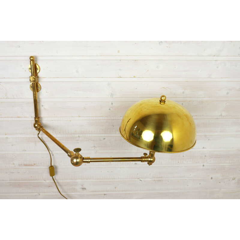 Adjustable Brass Sconce, Germany, 1960s