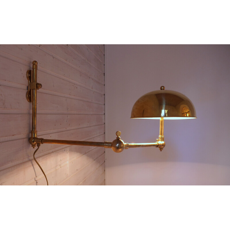 Adjustable Brass Sconce, Germany, 1960s