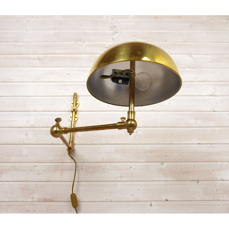 Adjustable Brass Sconce, Germany, 1960s