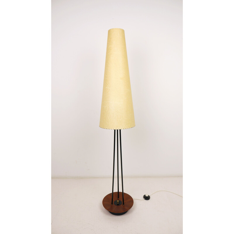 Vintage driepoot vloerlamp met dunne kap, Duitsland, 1950