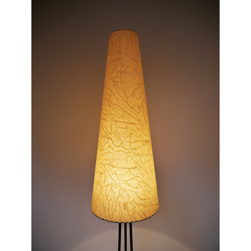 Vintage driepoot vloerlamp met dunne kap, Duitsland, 1950