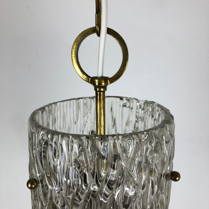 Vintage Hollywood Regency pendant lamp by J. T. Kalmar Lights for Kalmar Franken Kg, Austria 1950