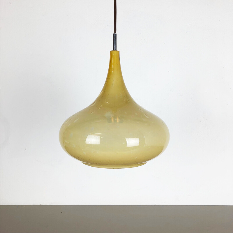 Vintage oosterse hanglamp in origineel glas van Doria Lights, Duitsland 1970