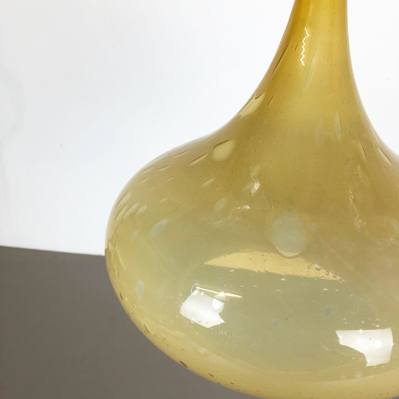 Vintage glass oriental hanging lamp by Doria Lights, Germany 1970
