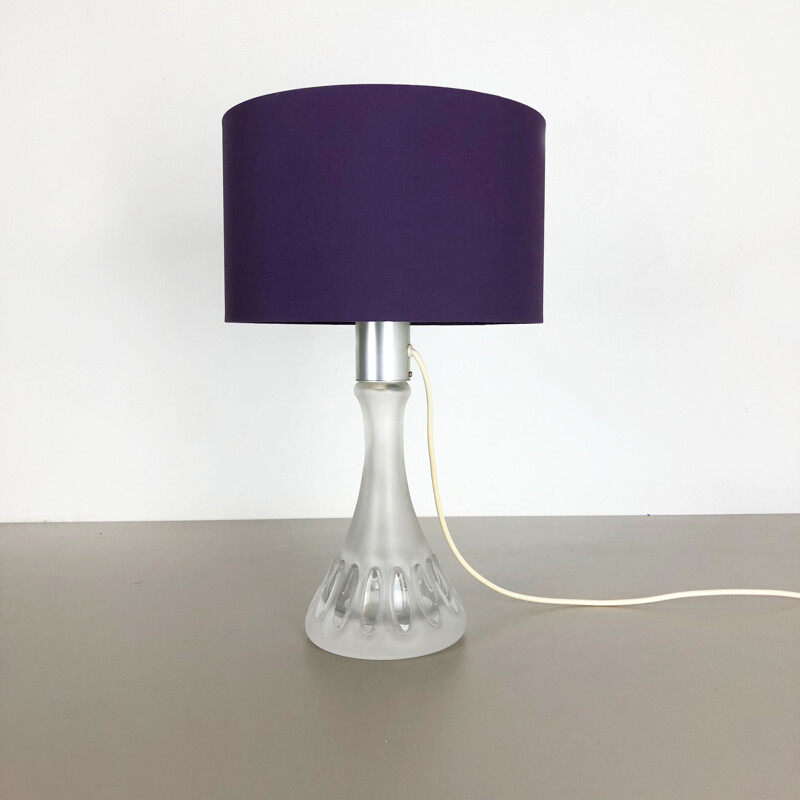 Vintage tulp bureaulamp in metaal en glas van Peill en Putzler, Duitsland 1970