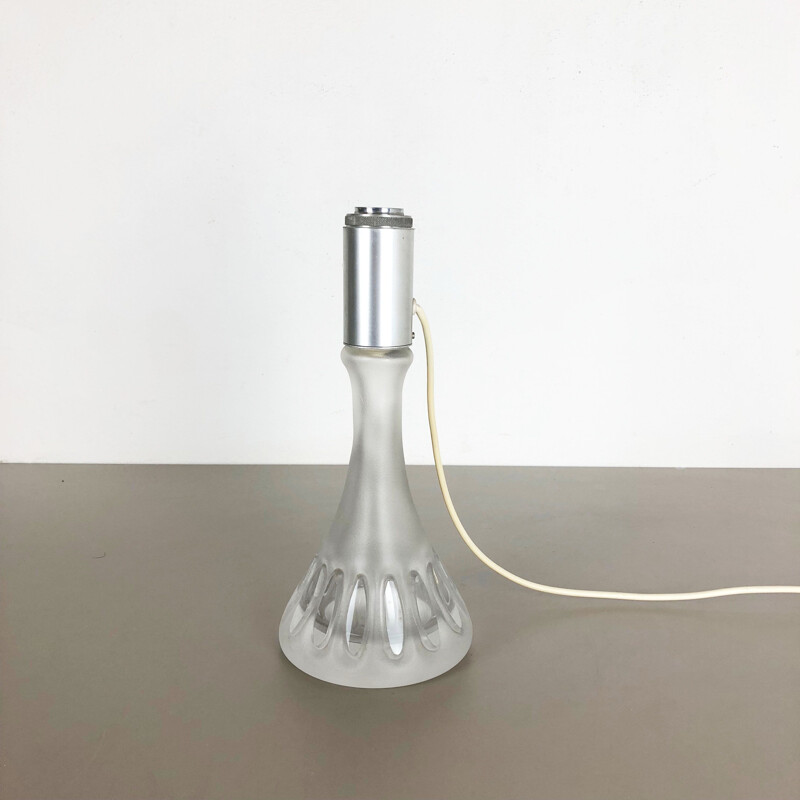 Vintage tulip desk lamp in metal and glass by Peill and Putzler, Germany 1970