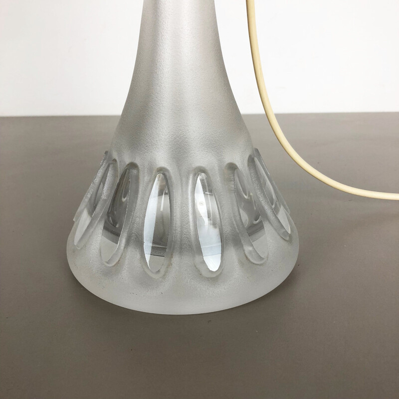 Vintage tulip desk lamp in metal and glass by Peill and Putzler, Germany 1970