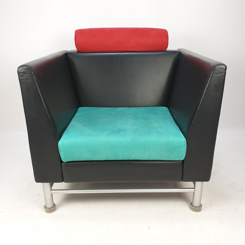 Fauteuil de salon vintage par Ettore Sottsass pour Knoll International, 1983