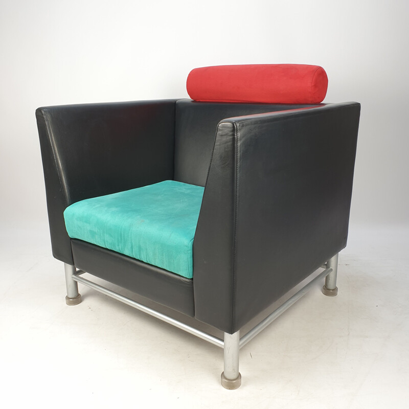 Fauteuil de salon vintage par Ettore Sottsass pour Knoll International, 1983