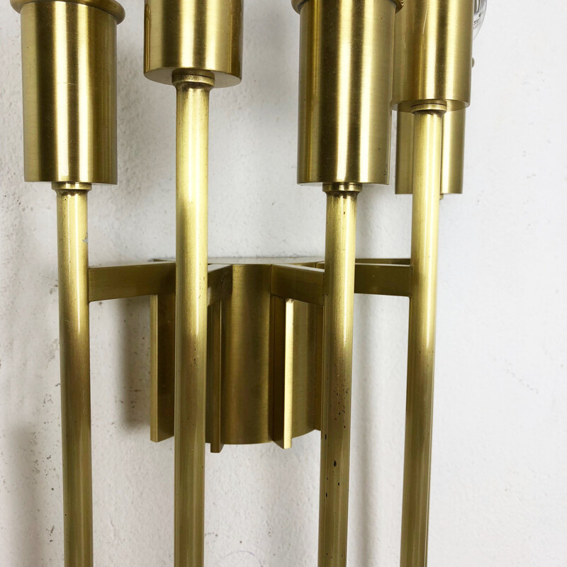 Vintage brass wall lamp, Italy 1970