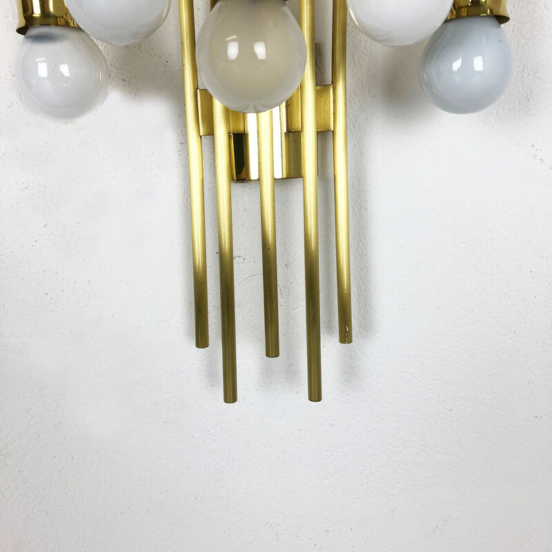 Vintage brass ceiling lamp, Italy 1970