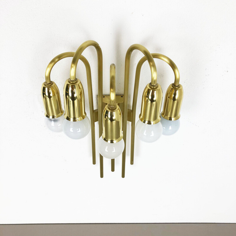 Vintage brass ceiling lamp, Italy 1970