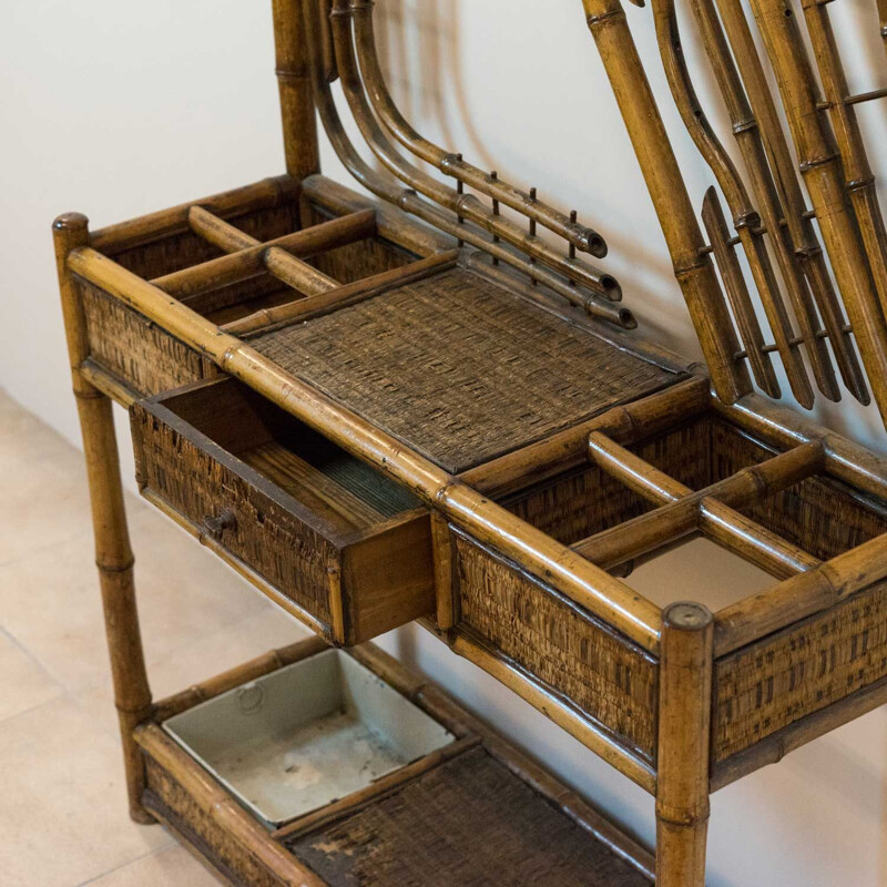 Japanese bamboo and cast iron wardrobe by Perret Vibert, circa 1900