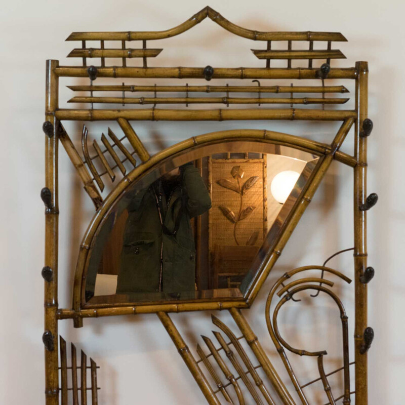 Japanese bamboo and cast iron wardrobe by Perret Vibert, circa 1900