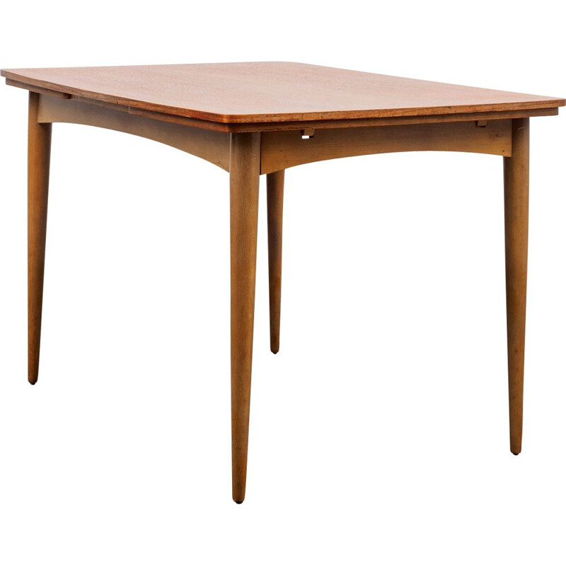 Teak extendable vintage dining table in teak