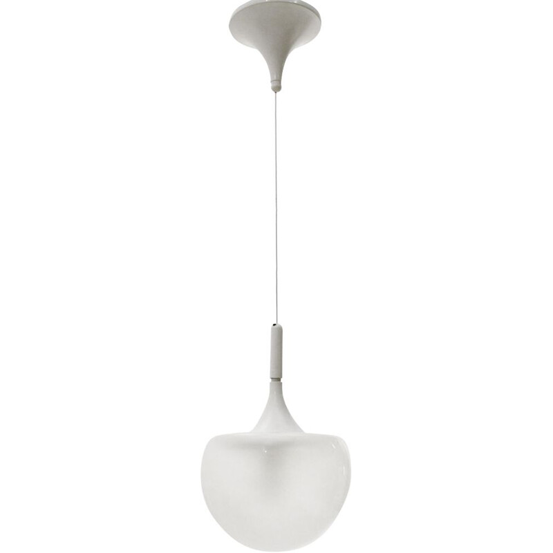 White pendant lamp by Elio Martinelli for Martinelli, 1960s