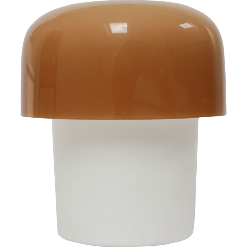 Vintage Space Age brown table lamp from Luigi Massoni for Guzzini, 1970s