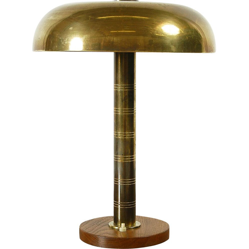 Rare scandinavian Postwar Swedish Modernist Table Lamp by Bohlmarks 1940s