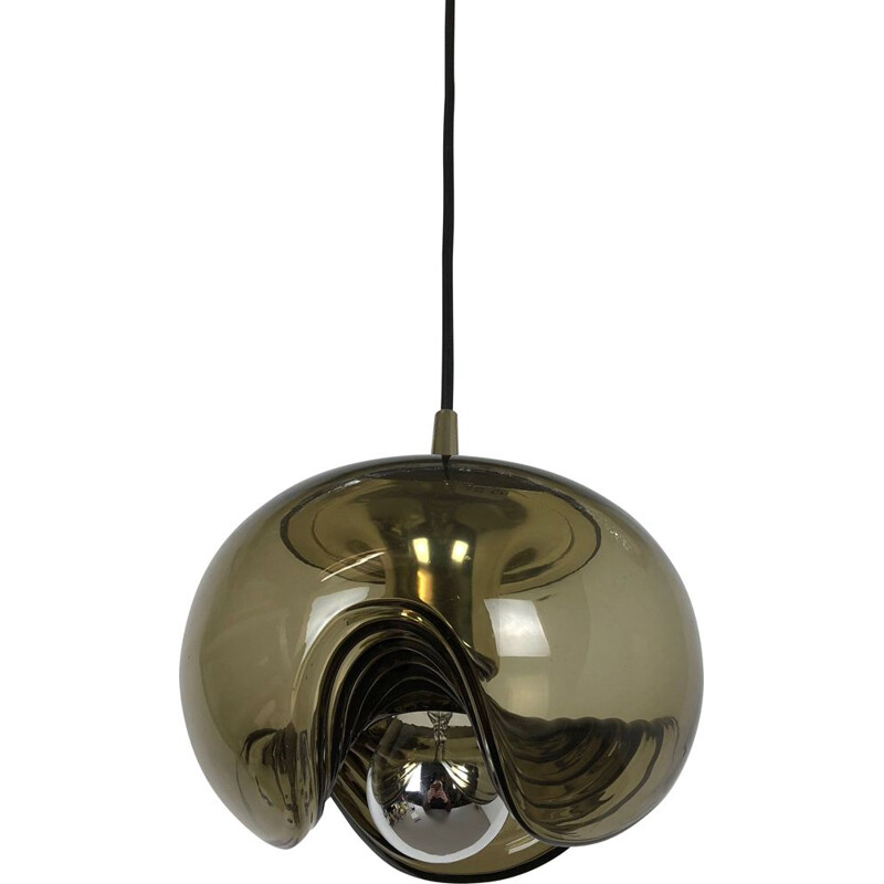 1970s Wave Hanging Light by Koch and Lowy for Peill and Putzler, Germany