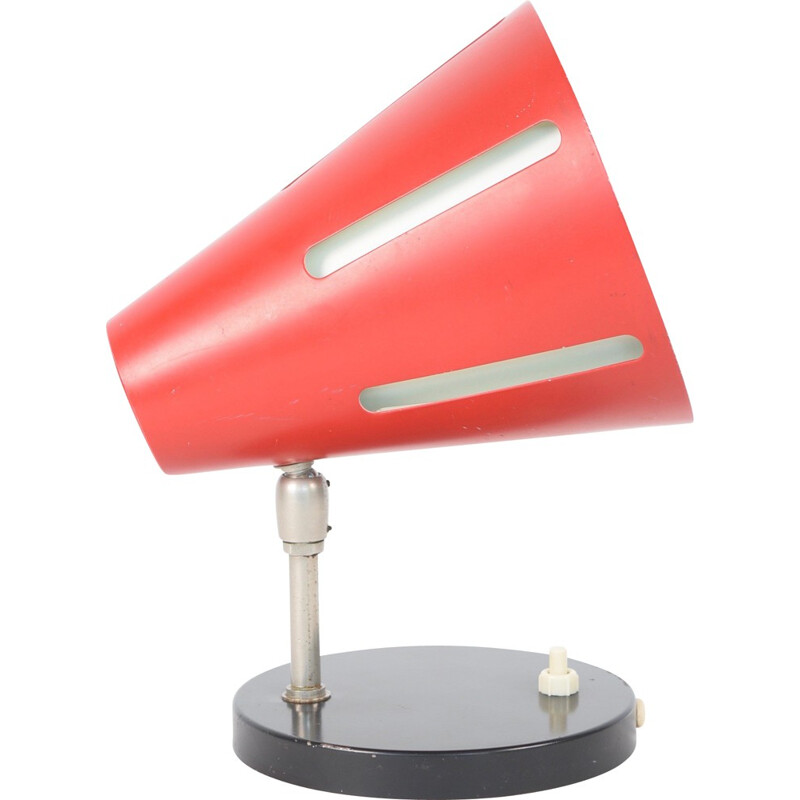 Hala Zeist red table or wall lamp, H. BUSQUET - 1950s