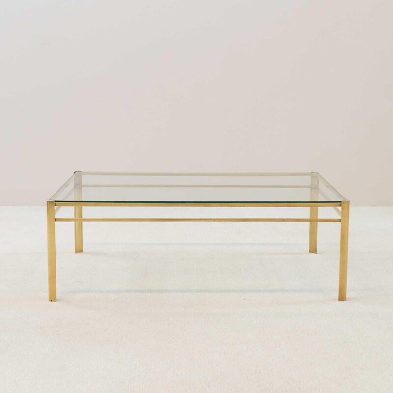 Table vintage en bronze par Jacques Quinet pour Broncz, 1960