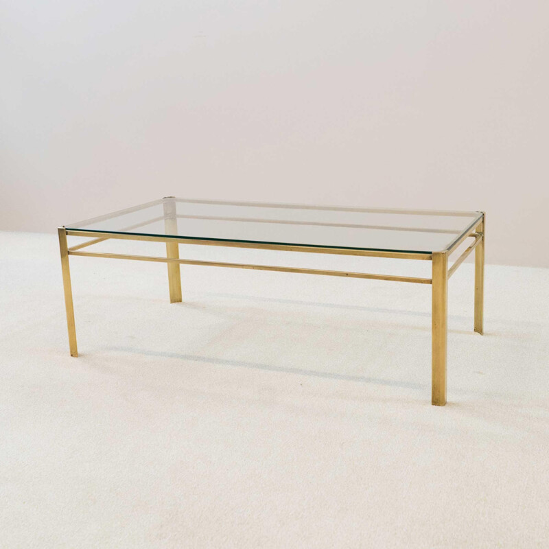 Table vintage en bronze par Jacques Quinet pour Broncz, 1960