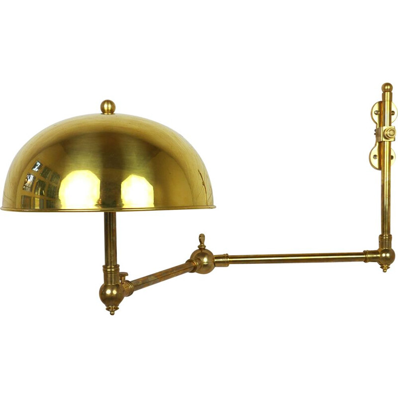 Adjustable Brass Sconce, Germany, 1960s