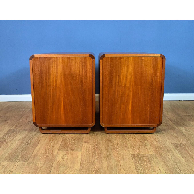 Pair of  Danish Teak Office Pedestals Cabinets Chests Mid Century with Drawers