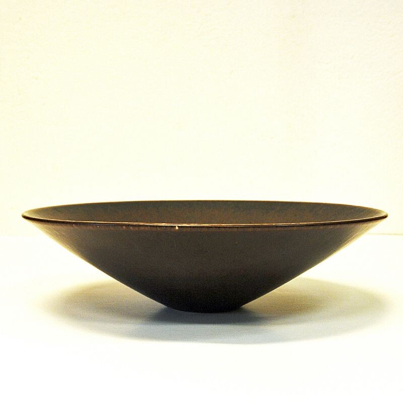 Taça de cerâmica vidrada Vintage de Carl Harry Stålhane, Suécia 1950
