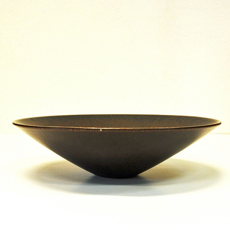 Vintage glazed ceramic bowl by Carl Harry Stålhane, Sweden 1950