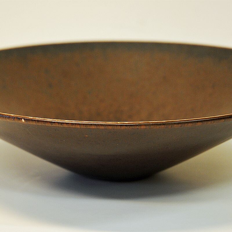 Ciotola vintage in ceramica smaltata di Carl Harry Stålhane, Svezia 1950