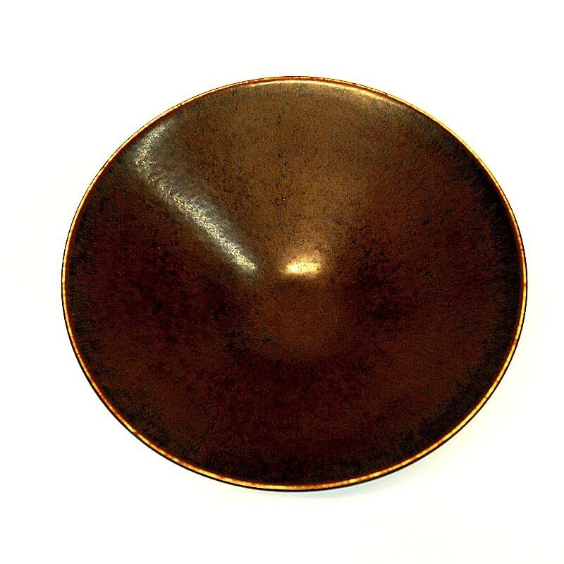 Vintage glazed ceramic bowl by Carl Harry Stålhane, Sweden 1950