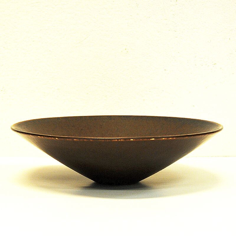 Vintage glazed ceramic bowl by Carl Harry Stålhane, Sweden 1950