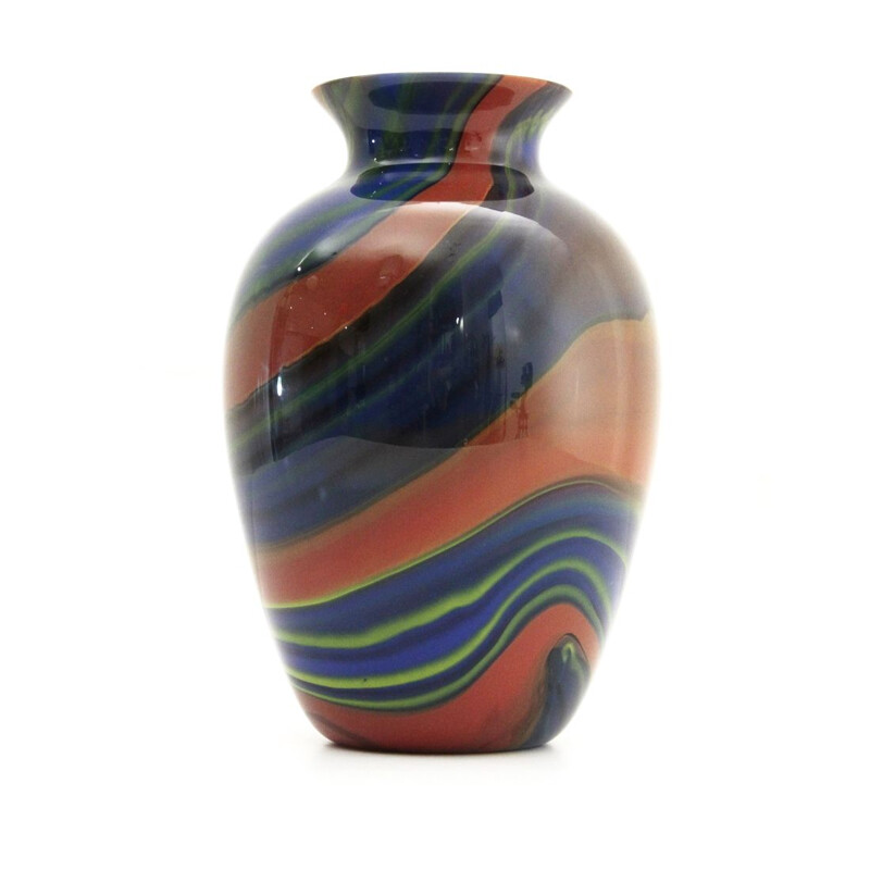 Vase en verre de Murano "Mercurio" vintage d'Ottavio Missoni pour Missoni, 1980