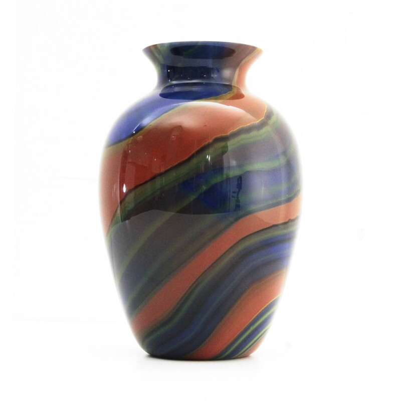 Vase en verre de Murano "Mercurio" vintage d'Ottavio Missoni pour Missoni, 1980