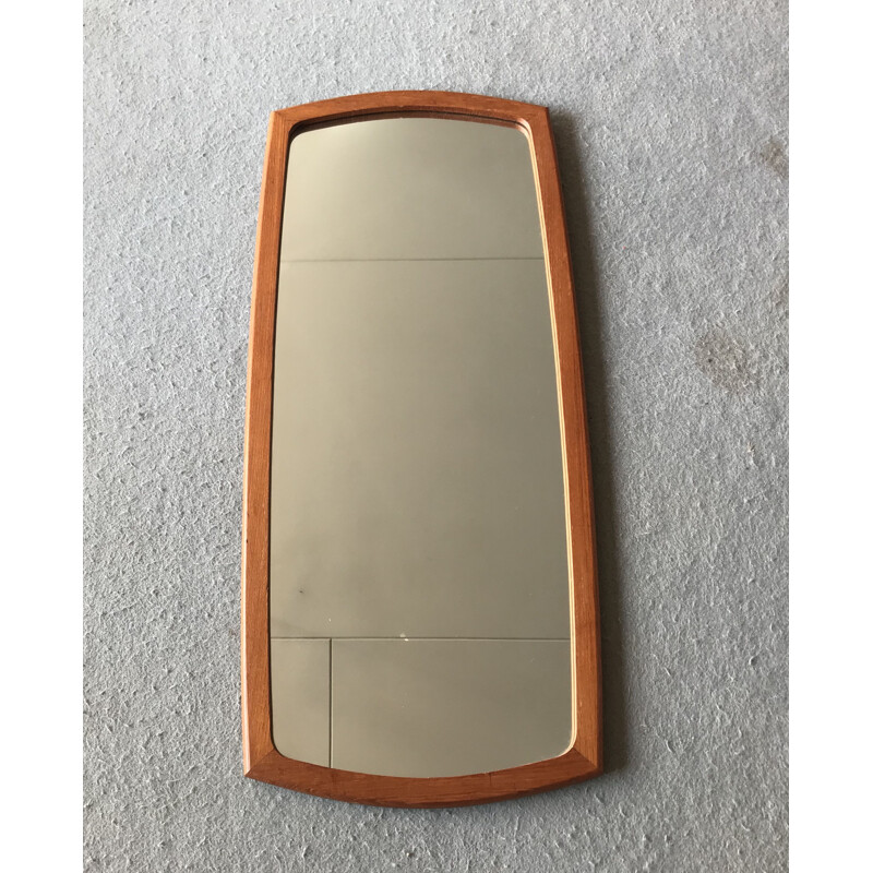 Vintage Scandinavian teak mirror big model 1m 1960