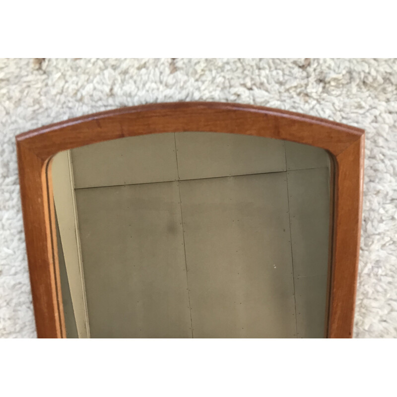 Vintage Scandinavian teak mirror big model 1m 1960