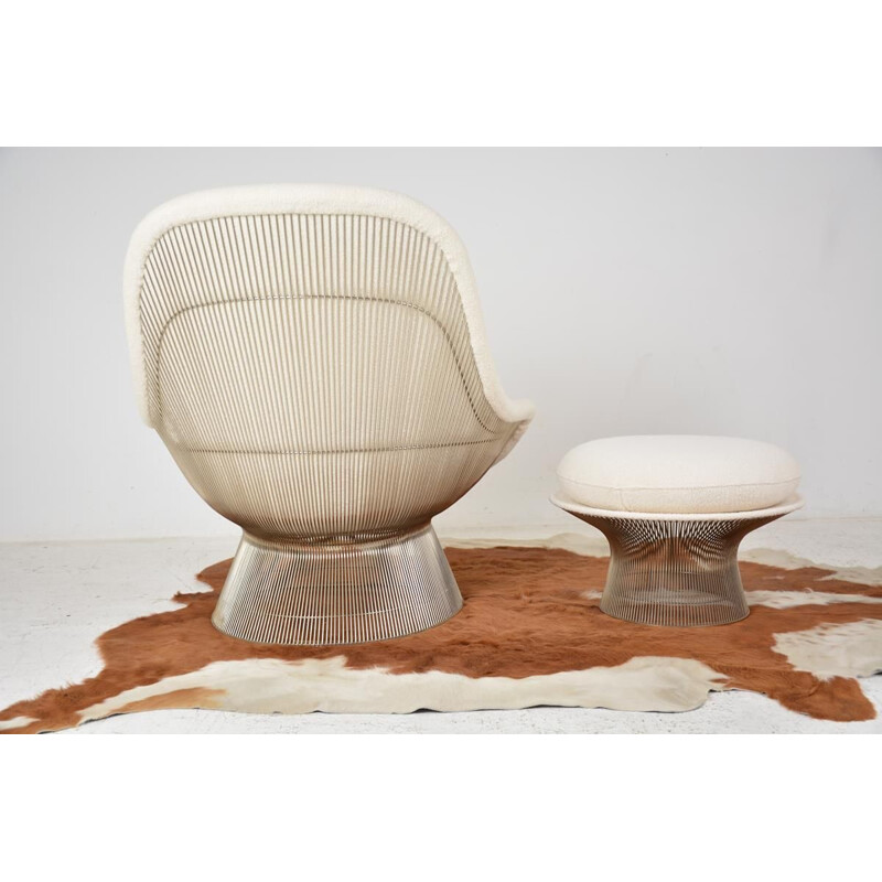 Vintage Easy Chair and its ottoman by Warren Platner Edition Knoll international, 1960