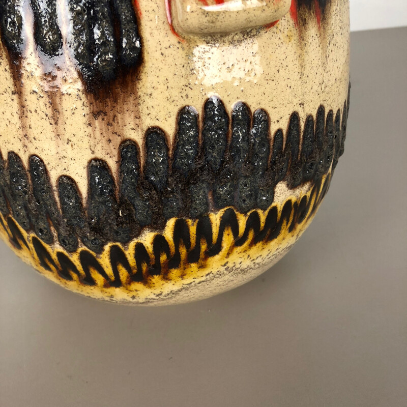 Grande poterie Super Color Lava Grasse Multi-Color 484-30 Vase Scheurich WGP, 1970
