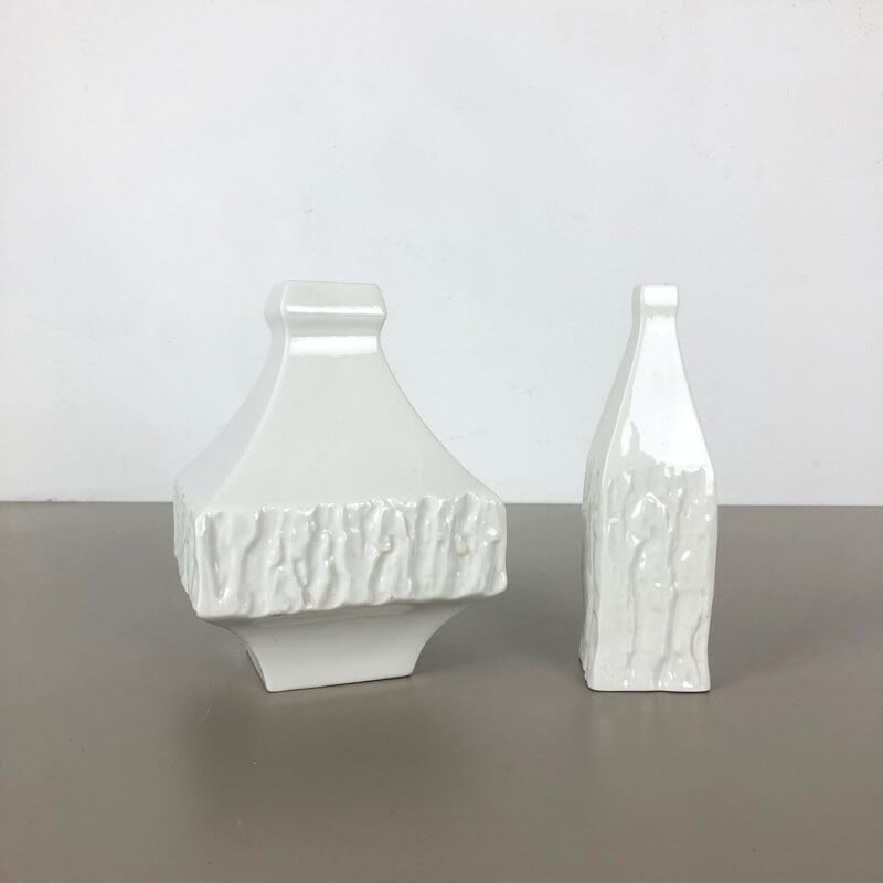 Ein Paar modernistische Vintage-Vasen von Peter Müller für Sgrafo Modern, Deutschland 1960