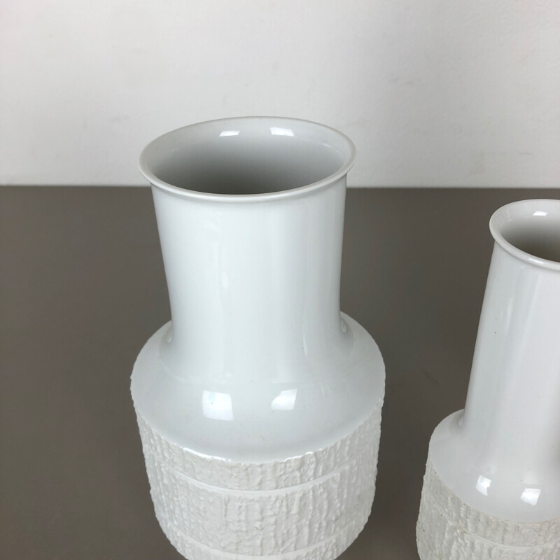 Ensemble de 3 vases vintage en porcelaine de Richard Scharrer pour Thomas, Allemagne 1970