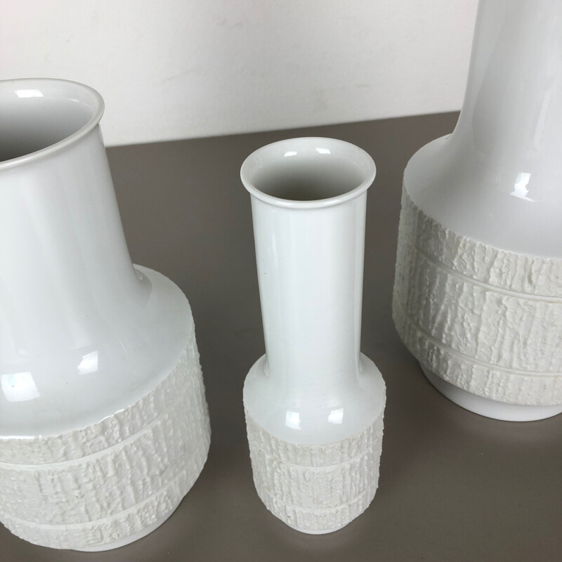 Conjunto de 3 vasos de porcelana vintage de Richard Scharrer para Thomas, Alemanha 1970