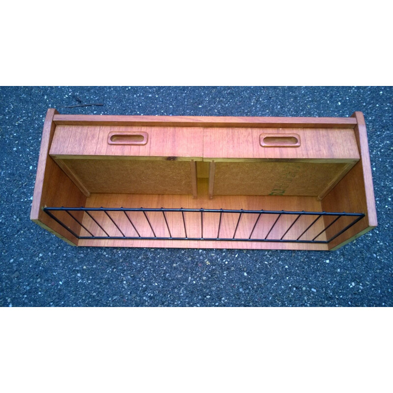 Vintage teak wall shelf