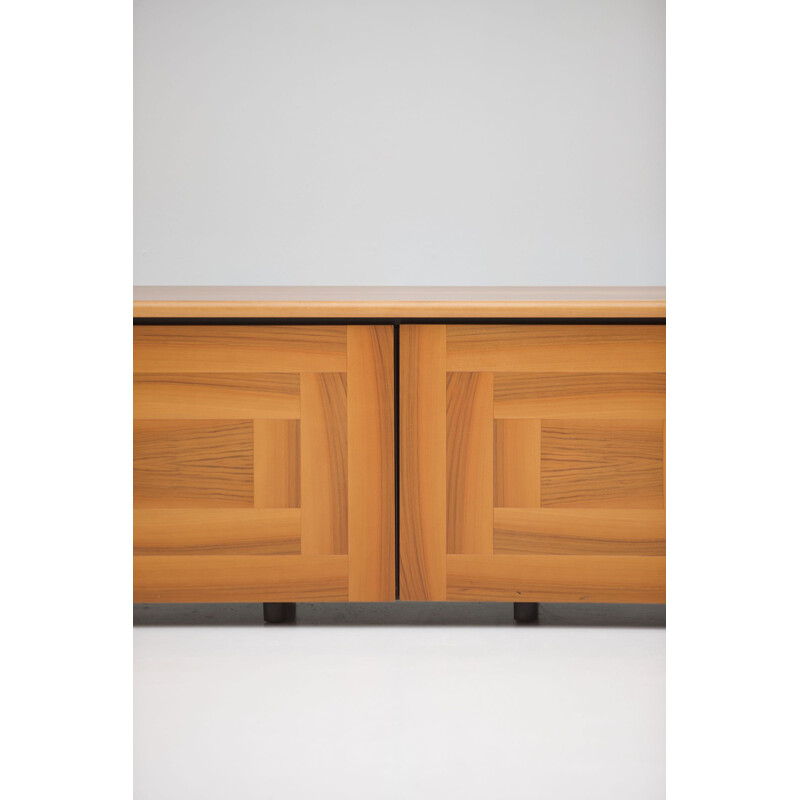 Vintage Sheraton Sideboard with Sliding Doors by Giotto Stoppino for Acerbis