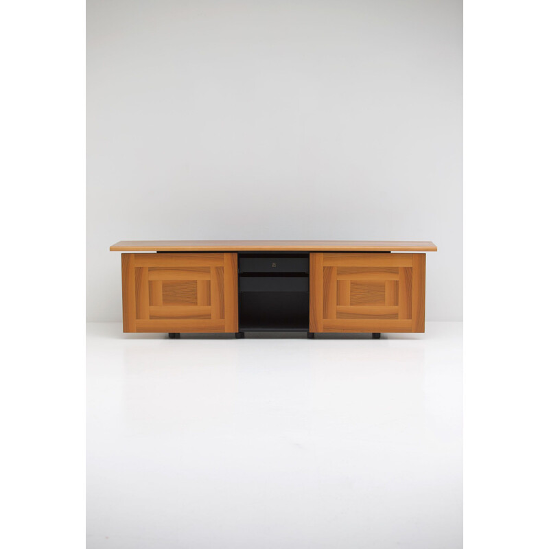 Vintage Sheraton Sideboard with Sliding Doors by Giotto Stoppino for Acerbis