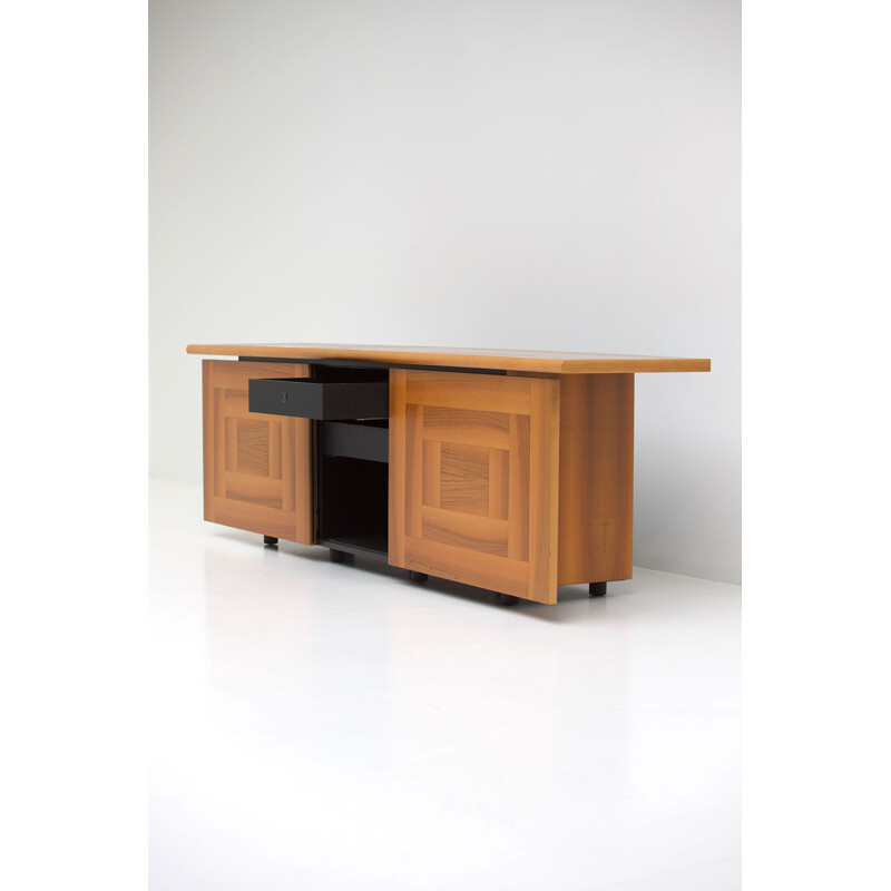 Vintage Sheraton Sideboard with Sliding Doors by Giotto Stoppino for Acerbis