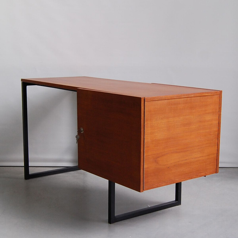 Vintage modernist desk by Pierre Guariche for Meurop