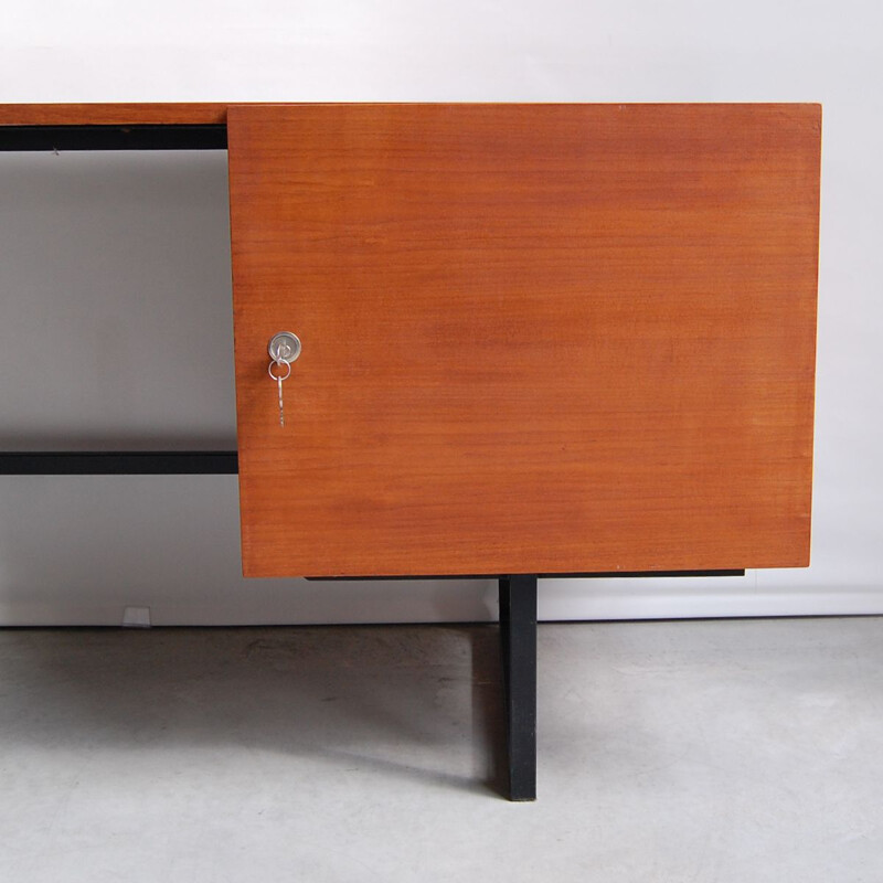 Vintage modernist desk by Pierre Guariche for Meurop